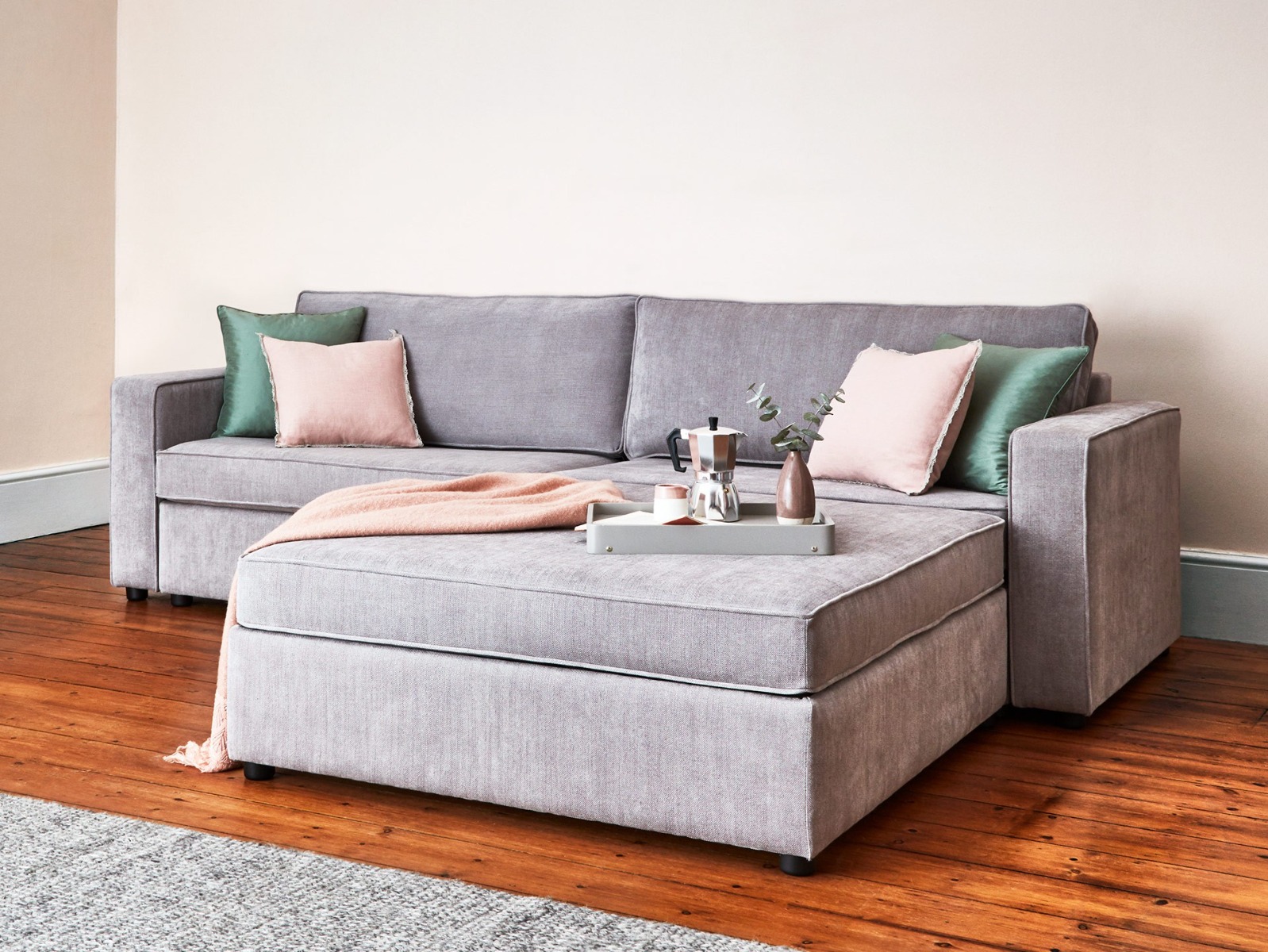 This is how I look in Stain Resistant Textured Weave Dove with reflex foam seat cushions